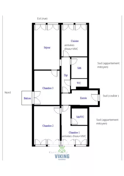 appartement T4 85m2 vente à terme libre possible