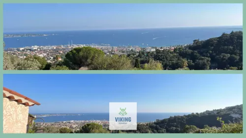 Villa sur les Hauteurs de Golfe-Juan avec une vue mer panoramique